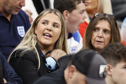 Lauren Fryer, partner of Arsenal footballer Declan Rice, among the audience at the 2022 World Cup in Qatar.