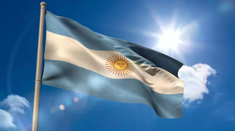 Argentine flag.